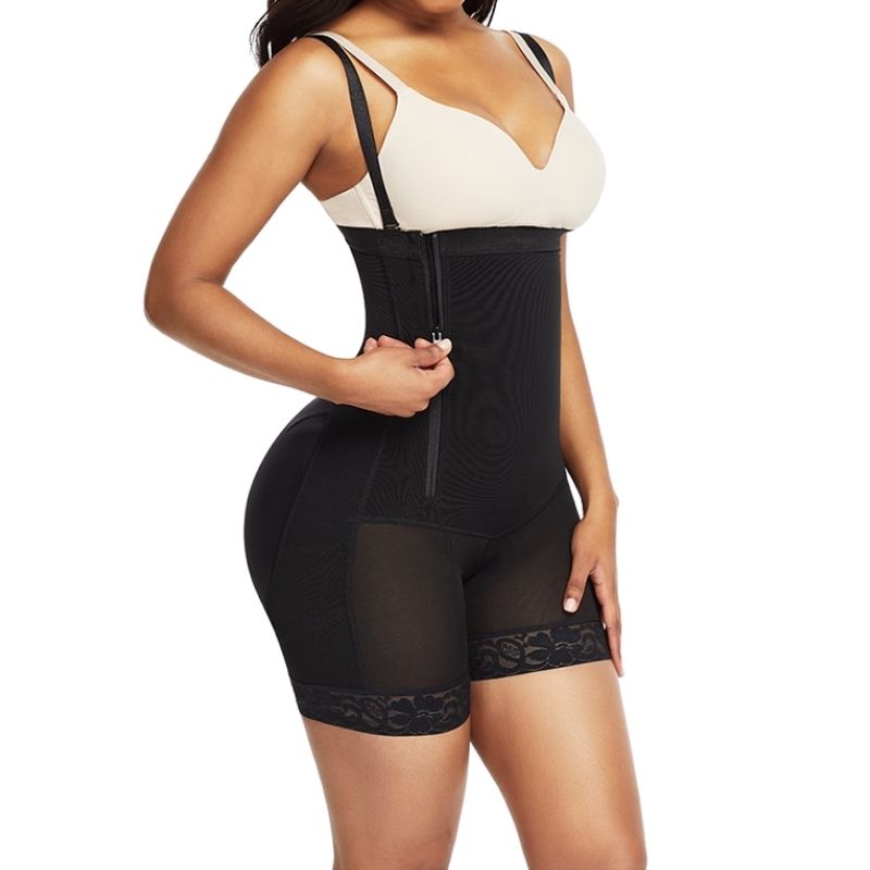 Women's Bodysuit With Zipper And Open Crotch, Plus Size Shapewear For Tummy  Control And Body Sculpting